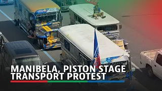 MANIBELA, PISTON members stage transport protest | ABS-CBN News