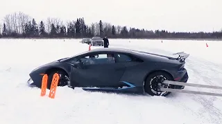 I got STUCK in my Lamborghini Huracan on the ICE Racing TRACK!!