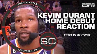 Kevin Durant reacts to home debut, slow offensive start: 'Just excitement, I guess' | SportsCenter