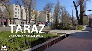 Taraz, Kazakhstan, Zheltoksan Street Walk 4k