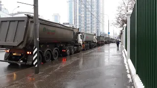 Армянская выгрузка,Очередь на выгрузку жесть,Возим Песок