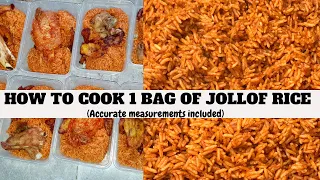 HOW TO COOK  1 BAG OF JOLLOF RICE (accurate measurements included)