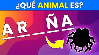 Adivina el nombre del Animal con Pocas Letras 🧐🙊 | Test de 51 Animales ✅