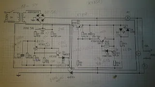 Зарядное на тиристоре.Замена деталей, схема, плата.