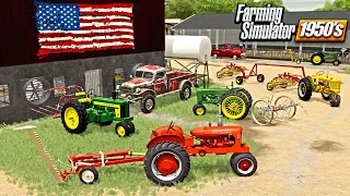 PUTTING UP HAY, THE OLE' FASHIONED WAY 1950's (ROLEPLAY) FARMING SIMULATOR 19