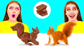 Челлендж. Шоколадная еда vs. Настоящая еда | Смешные ситуации с едой от TeenChallenge