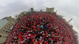 2023 KC Chiefs Superbowl LVII Victory Parade Tomahawk Chop!!