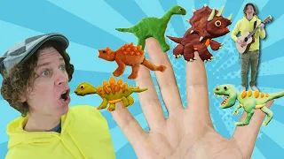 Family Finger Dinosaurs with Matt | Nursery Rhymes, Children's Song | Learn English Kids