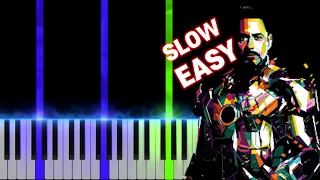 Iron Man 3 Main Theme | SLOW EASY Piano Tutorial