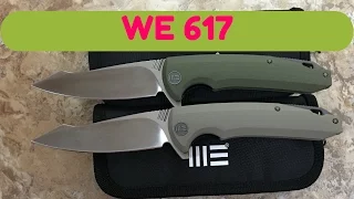 WE knife model 617 linerlock flipper with D2 blade and G10 scales titanium hardware budget friendly