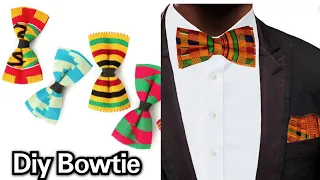 🔥NO SEW: African print Bow tie from scratch | DIY tutorial