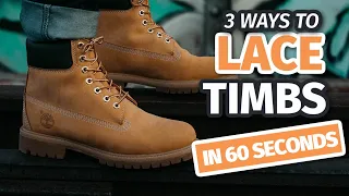3 Ways to Lace TIMBERLAND BOOTS in 60 Seconds #Shorts