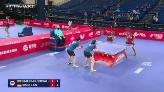 Mukherjee/Patkar vs Wong/Goi | 2021 World Table Tennis Championships Finals | XD | R64