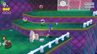 Super Mario 3D World - 2-2 Puffprod Peaks - All Green Stars & Stamp 100% Gameplay Walkthrough