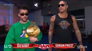 bad bunny,Damian priest,r truth backstage raw 2/22/21