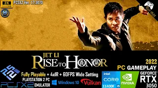 Jet Li Rise to Honor PC Gameplay | PCSX2 | VULKAN | Full Playable | PS2 Emulator | 2k60FPS | 2022