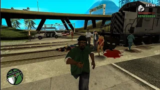 Crazy Trains in Gta San Andreas #7 | People crushed by train