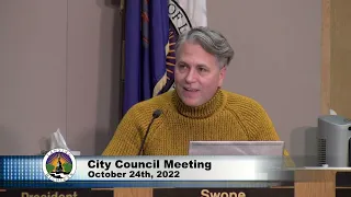 October 24th, 2022 City Council Meeting