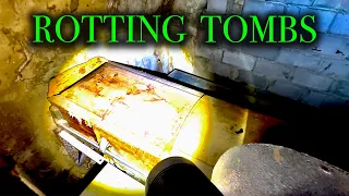 INSIDE OLD MAUSOLEUMS in San Antonio, Texas - City Cemeteries. (Semi-Live from Trip)