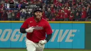 Josh Naylor ELECTRIFIES the Cleveland crowd with this MONSTER home run! (Cuts lead to 1)