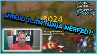 Blizzard NINJA-NERFED the SHIELD SLAM BUILD?! | Daily Classic WoW Highlights #445 |