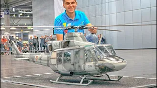 GIANT XXL RC BELL 412 INDOOR HELICOPTER MODEL FLIGHT DEMONSTRATION