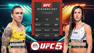 UFC 300 Simulation: Marina rodriguez vs. jessica andrade | FULL FIGHT