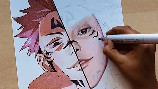 Drawing Sukuna | Jujutsu kaisen | ANIME X REALISTIC