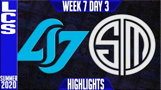 CLG vs TSM Highlights | LCS Summer 2020 W7D3 | Counter Logic Gaminmg vs Team Solomid