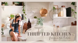 THRIFTED KITCHEN DECOR FAVORITES  | Tour + Tips for Thrifting your kitchen!
