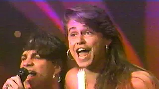 Pop music group Linear on Into the Night with Rick Dees 1990 part 1