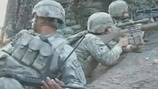 Army Soldiers defending Combat Outpost   U S Army Firefight Afghanistan