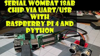 Serial Wombat 18AB to Raspberry Pi via UART/USB adapter.  Python / Distance sensor demo