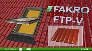 Fakro FTP-V. Монтаж мансардного вікна і коміра FAKRO EZV.