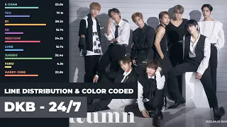 DKB (다크비) - 24/7 (넌 매일) [Color Coded Lyrics | Line Distribution (ENG/ROM/HAN)]