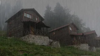 Sonido de lluvia para dormir - Lluvia el techo de metal en brumoso sin truenos