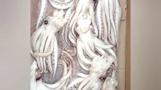 Soaked illex squid tentacle