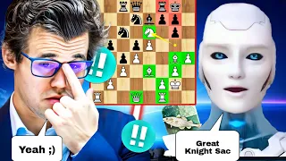 SUPERMAN Magnus Carlsen Discovered A New Chess Opening By Sacrificing his Knight | Magnus Vs Levon