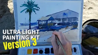 How to Paint a Simple Beach Scene - Hut & Palm Tree