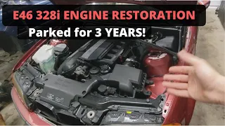 SERVICING a BMW that didn't MOVE for 3 YEARS! E46 328i Restoration