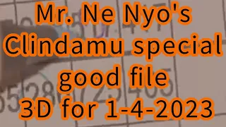 Mr. Ne Nyo's Clindamu special good file 3D for 1-4-2023...