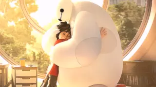 Baymax and Hiro hug, Big Hero 6