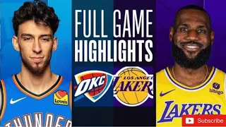 OKLAHOMA THUNDER vs LOS ANGELES LAKERS FULL GAME HIGHLIGHTS/MARCH 4 2024