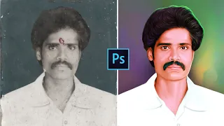 Photo restoration and B&W to color in photoshop