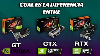 CUAL ES LA DIFERENCIA ENTRE GT GTX Y RTX EN 2024