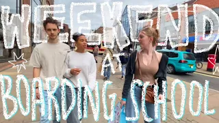 realistic weekend at boarding school (shopping trip, going out w/ friends, tennis)