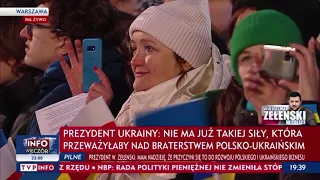 Całe przemówienie prezydenta Ukrainy Wołodymyra Zełenskiego na Zamku Królewskim w Warszawie