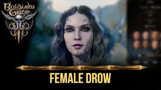 Baldurs Gate 3 Character Creation - Female Drow Beauty