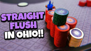 BLUFFING My Ohio Subscribers ALL IN!! *Straight Flush?? | Poker Vlog #197
