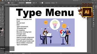 Adobe illustrator class 24 type menu Urdu/Hindi